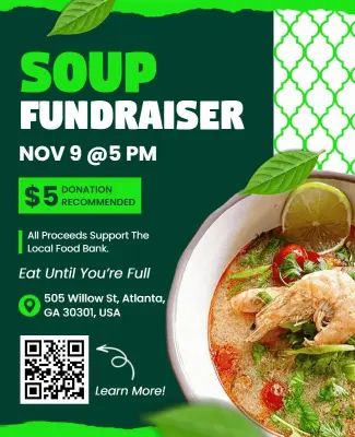 Soup Fundraiser Event Poster Template