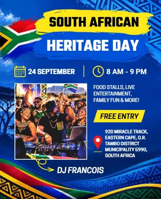 South African Heritage Day Celebration Flyer Template