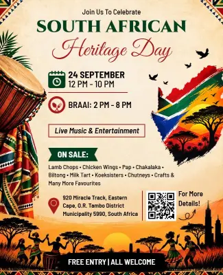 South African Heritage Day Celebration Flyers Template