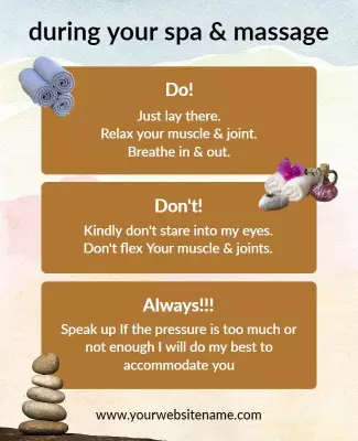 Spa and Massage Guidelines Flyer Template
