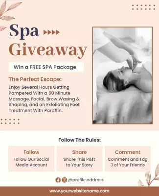 Spa Giveaway Promotion Event Flyer Template