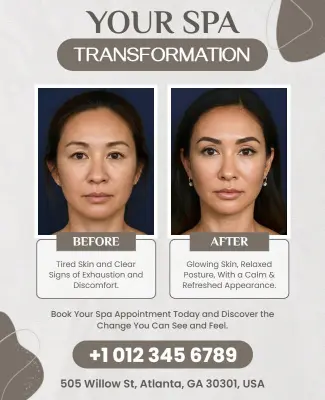 Spa Transformation Before and After Flyer Template