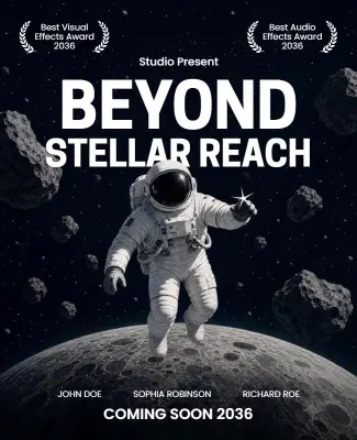 Space Adventure Movie Release Poster Template