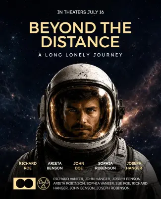 Space Exploration Adventure Movie Poster Template