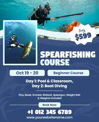 Spearfishing Course Flyer Template