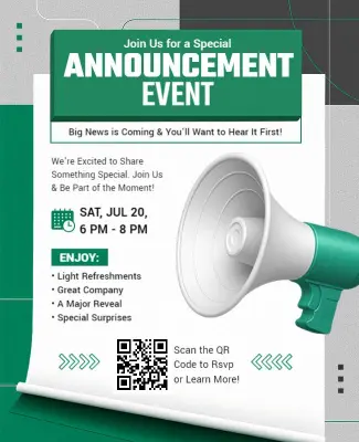 Special Announcement Event Invitation Flyer Template