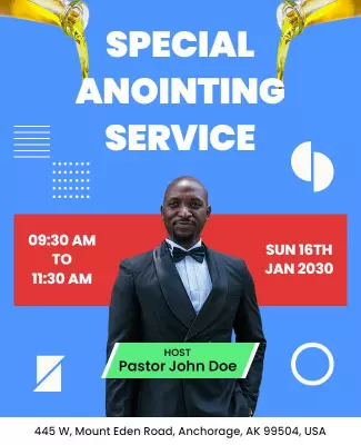 Special Anointing Church Service Flyer Template