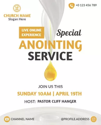Special Anointing Service Online Experience Flyer Template