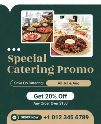 Special Catering Promo Discount Flyer Template