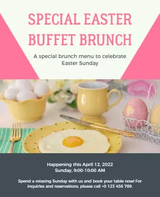 Special Easter Brunch Celebration Flyer Template