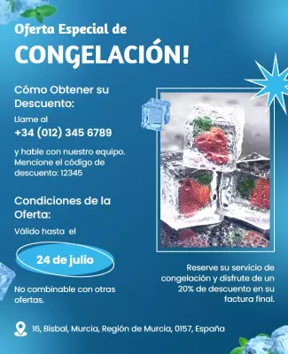 Special Freezing Discount Promotion Flyer Template