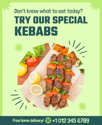 Special Kebab Promotion Flyer Template