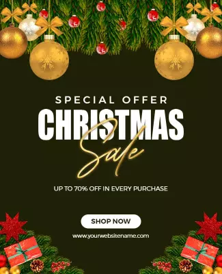 Special Offer Christmas Sale Flyer Template
