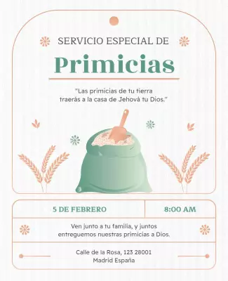 Special Offering Religious Service Flyer Template