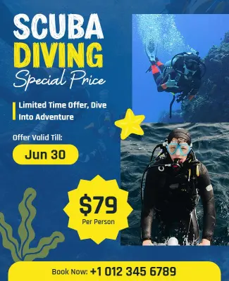 Special Price Scuba Diving Event Flyer Template