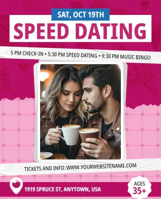Speed Dating Event Flyer Template
