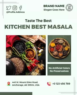 Spice Product Promotion Flyer Template