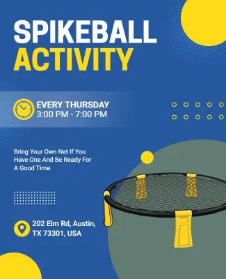Spikeball Activity Event Flyer Template