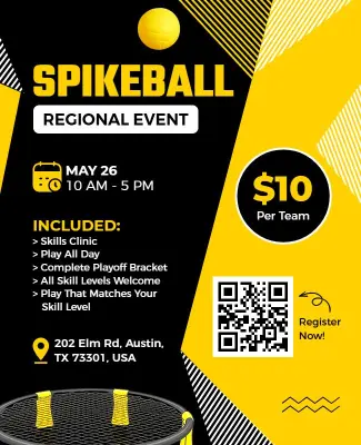 Spikeball Regional Event Flyer Template