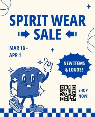 Spirit Wear Sale Event Poster Template