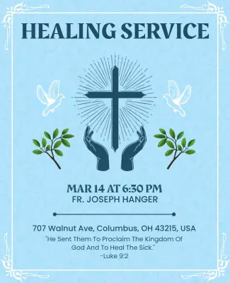 Spiritual Healing Service Event Flyer Template