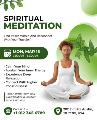 Spiritual Meditation Event Flyer Template