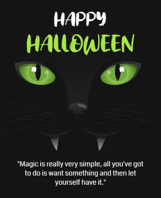 Spooky Black Cat Themed Halloween Celebration Poster Template