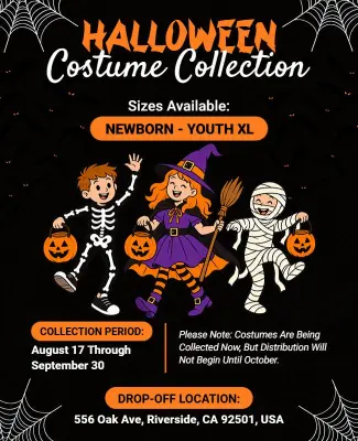 Spooky Halloween Costume Collection Flyer Template