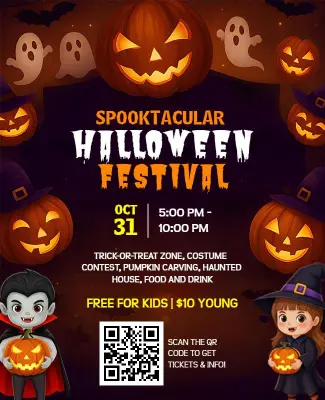 Spooky Halloween Festival Event Flyer Template