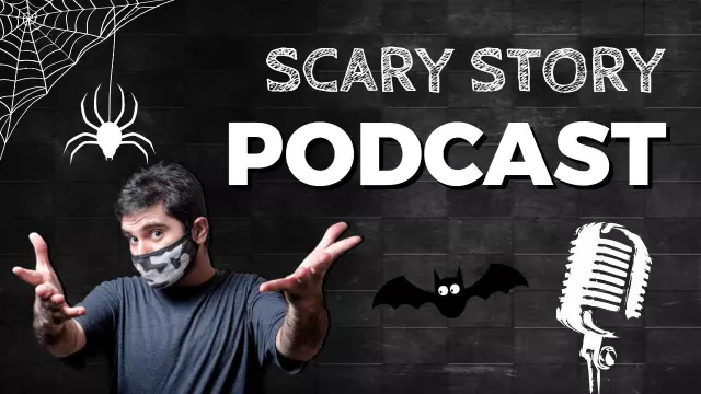 Spooky Halloween Scary Story Podcast YouTube Thumbnail Template