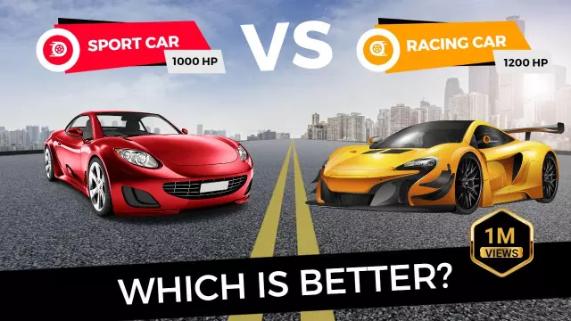 Sport Car vs Racing Car Showdown YouTube Thumbnail Template