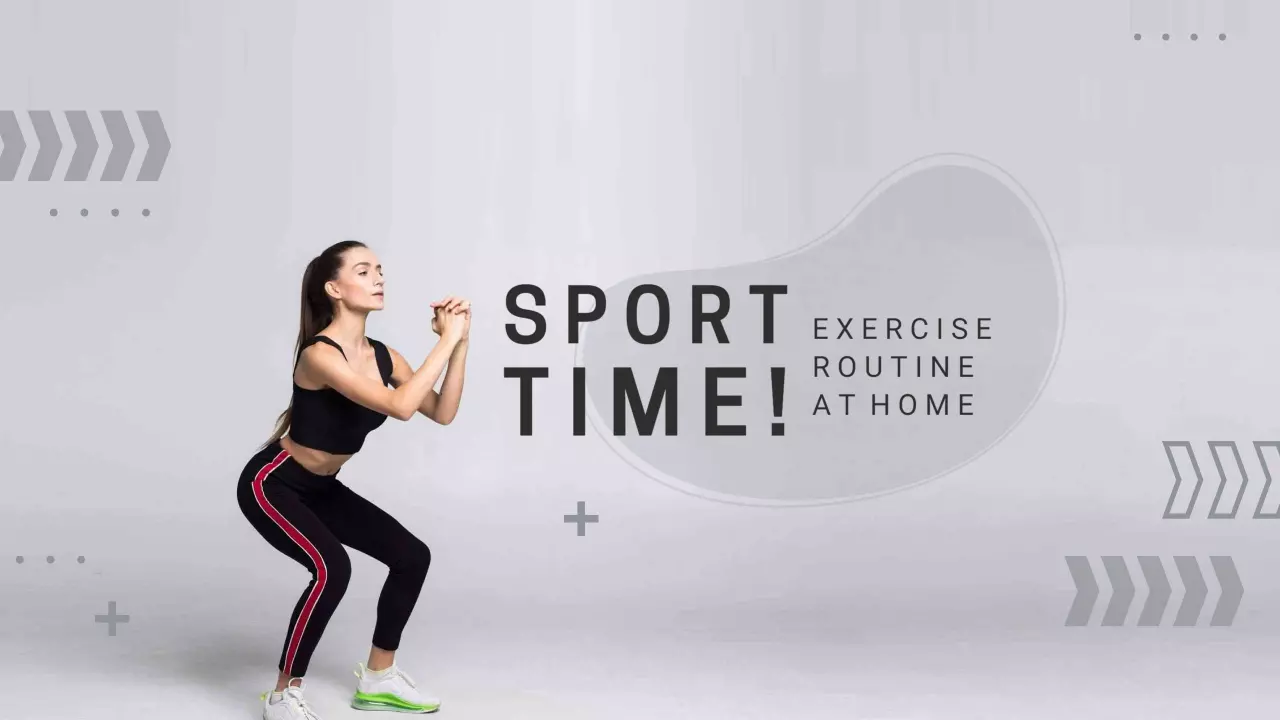 Sport Time with At-Home Exercise Routine YouTube Banner Template