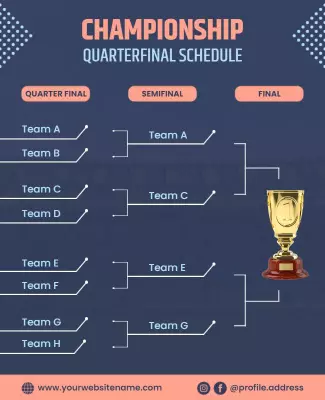 Sports Championship Tournament Bracket Flyer Template