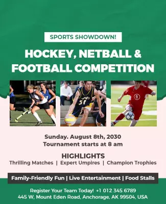 Sports Competition Event Flyer Template