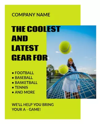 Sports Equipment Promotion Flyer Template