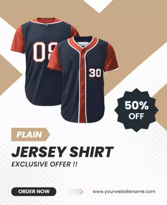 Sports Jersey Exclusive Offer Flyer Template