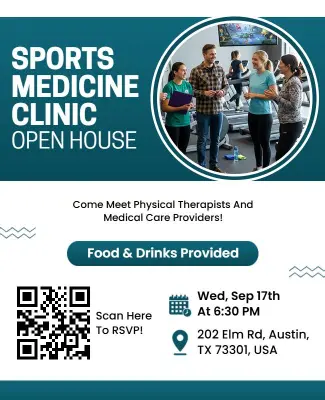 Sports Medicine Clinic Open House Flyer Template