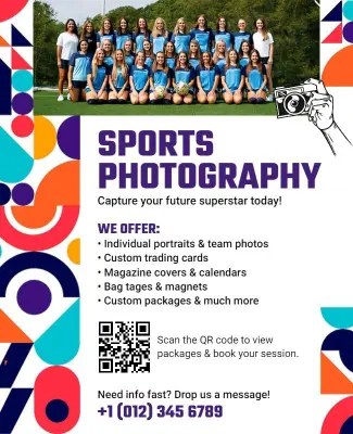 Sports Team Photography Service Flyer Template