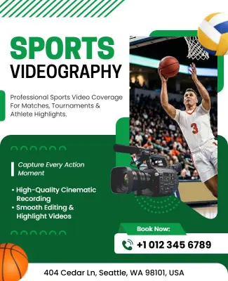 Sports Videography Services Flyer Template