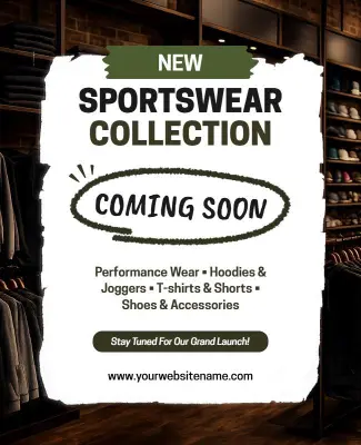 Sportswear Coming Soon Flyer Template