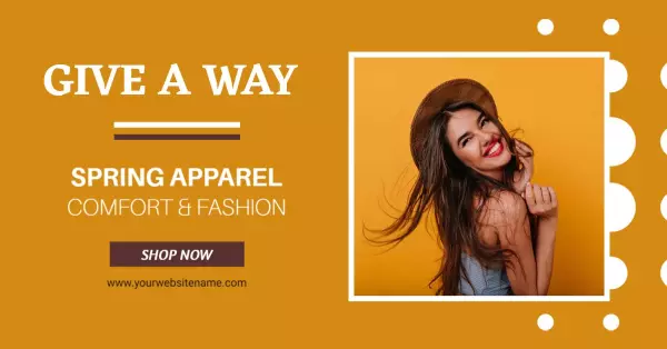 Spring Apparel Showcase with Comfort and Fashion Banner Template