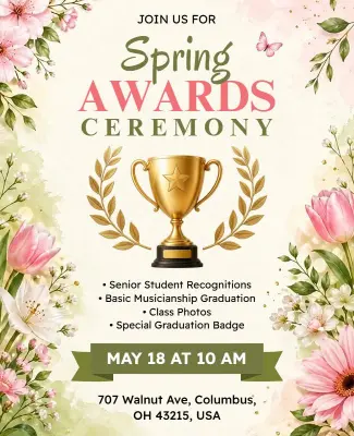 Spring Awards Ceremony Invitation Poster Template