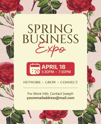 Spring Business Expo Networking Flyer Template