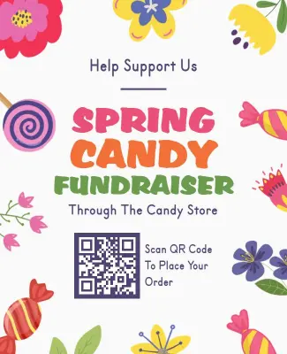 Spring Candy Fundraiser Promotional Flyer Template