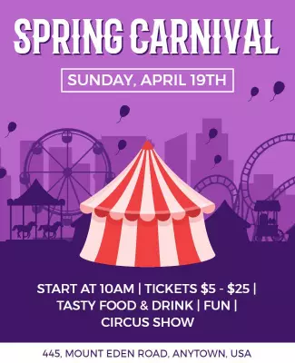 Spring Carnival Celebration Flyer Template