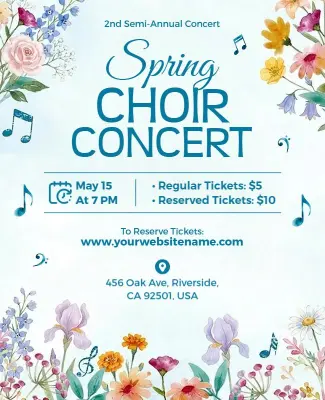 Spring Choir Concert Event Flyer Template