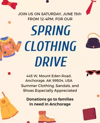 Spring Clothing Donation Drive Flyer Template