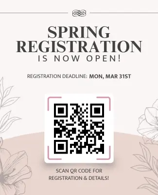 Spring Event Registration Flyer Template