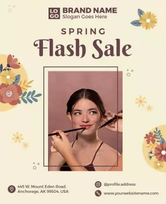 Spring Fashion Flash Sales Flyer Template