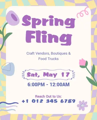 Spring Fling Craft Festival Event Flyer Template